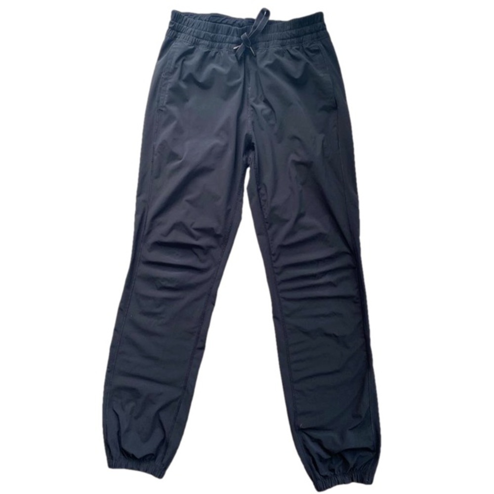 lululemon Black High Rise Relaxed Jogger Casual Pant Unlined Elastic Waist SZ 8 - Picture 2 of 10